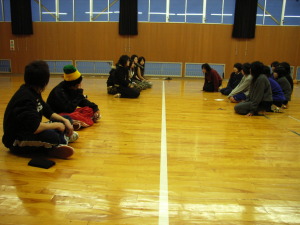 ダメ出し中の部員たち